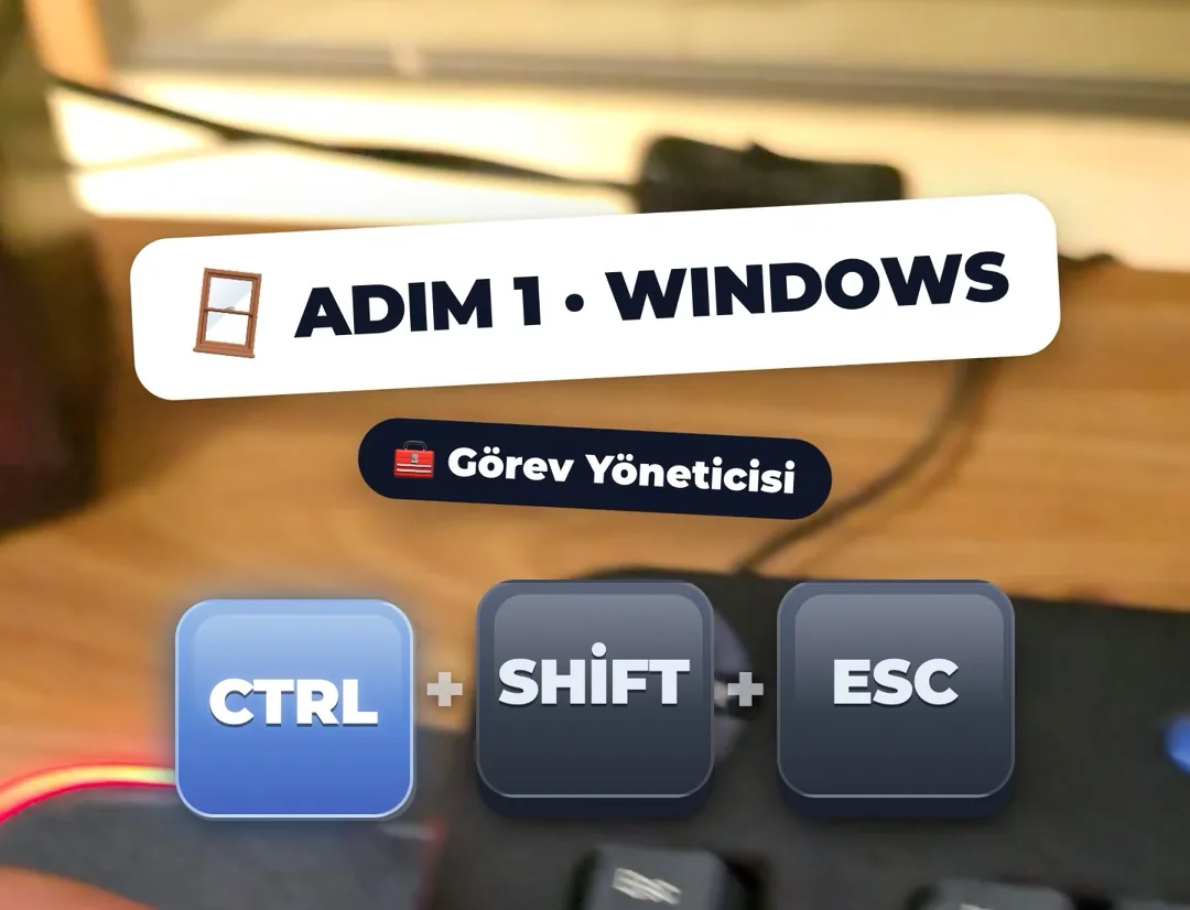 Windows: üç tuşa aynı anda bas