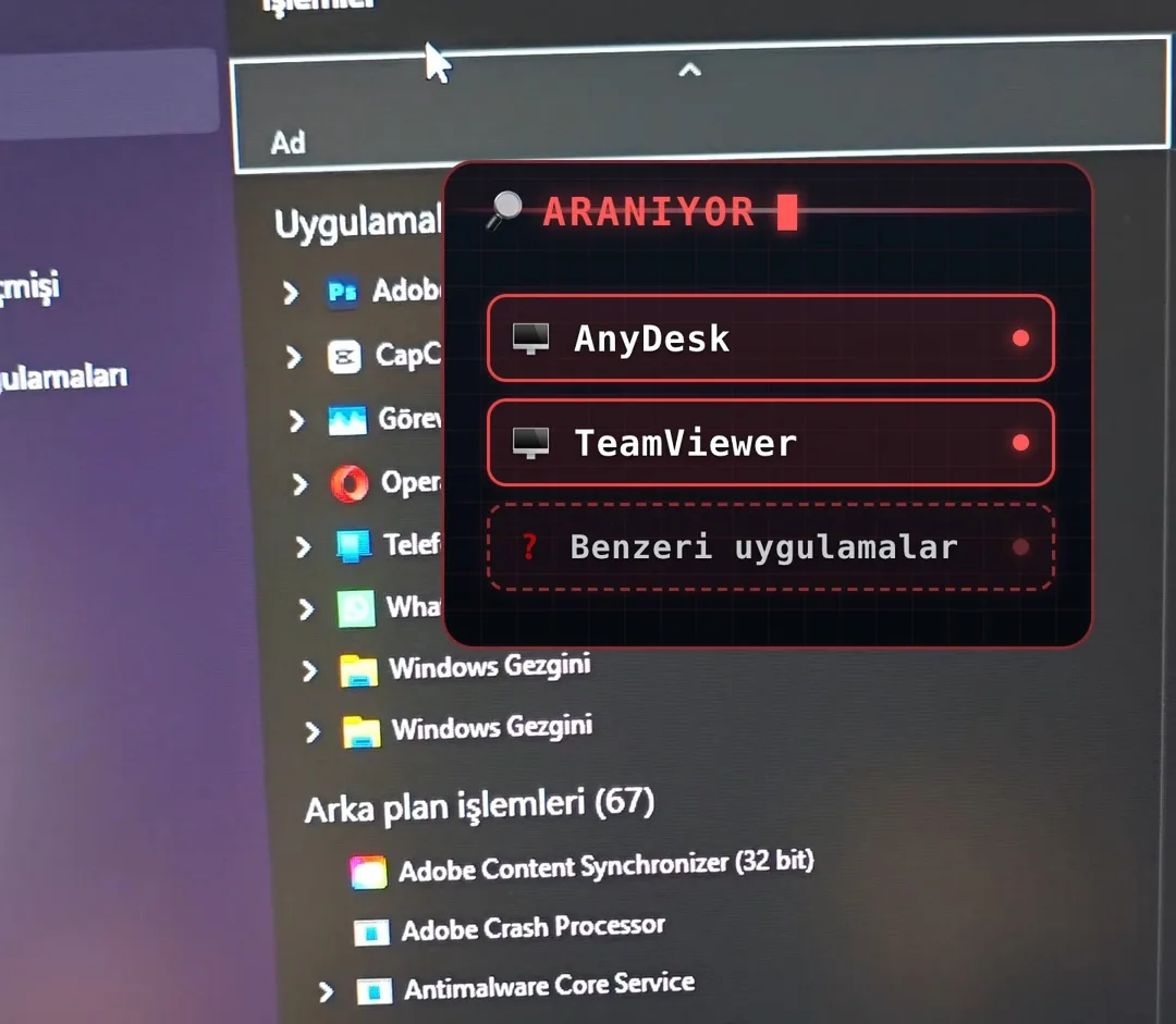 Windows: listeyi baştan sona oku
