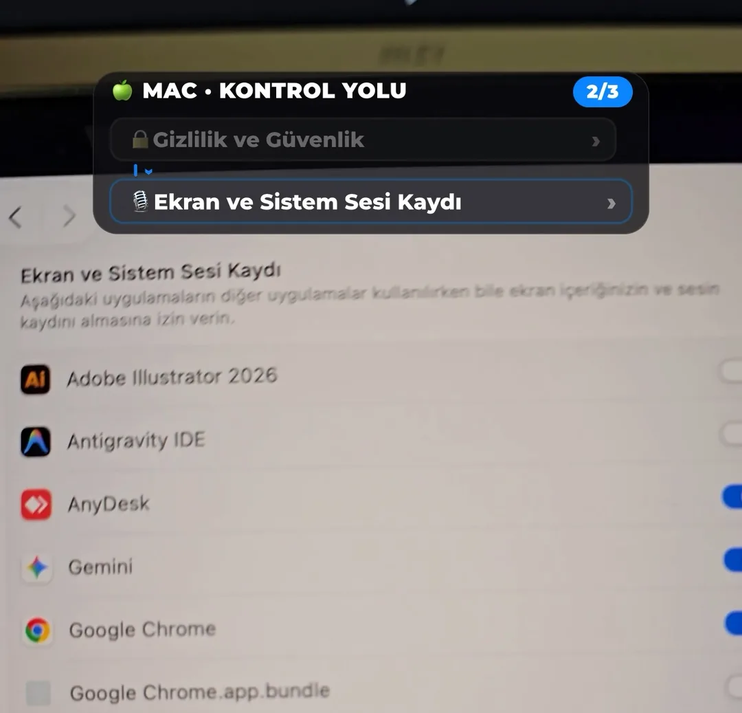 Mac: ekranını kim görebiliyor?